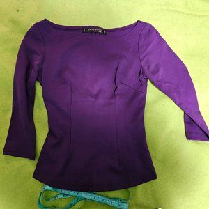 Pinup Couture Sabrina Top Purple